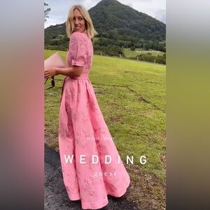 NEW & Never Worn - Annette Belted Pink Button Gown